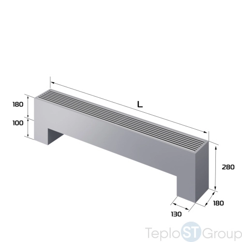 Конвектор напольный Royal Thermo STEP-180/180/1700-3-N-SS-LG-NA - купить с доставкой по России фото 2