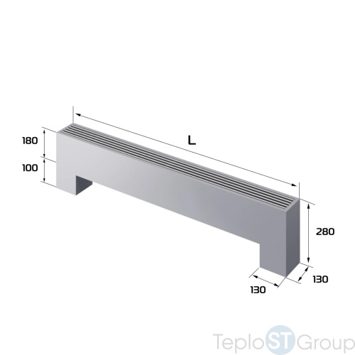 Конвектор напольный Royal Thermo STEP-180/130/1800-3-N-SS-LG-NA - купить с доставкой по России фото 2