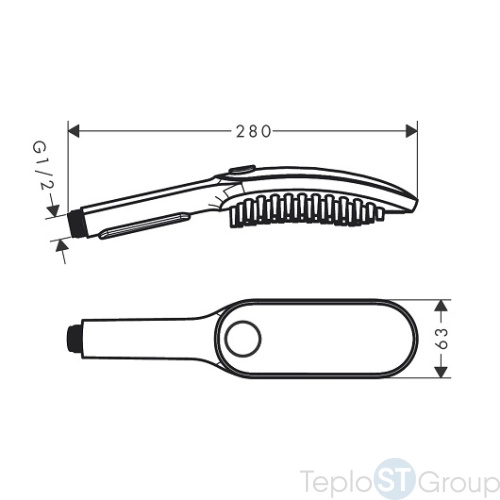 Ручной душ для собак Hansgrohe DogShower 150 3jet 26640560 розовый - купить с доставкой по России фото 4