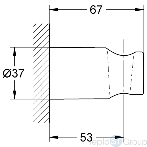 Настенный держатель для душа Grohe Rainshower 27056000 - купить с доставкой по России фото 2