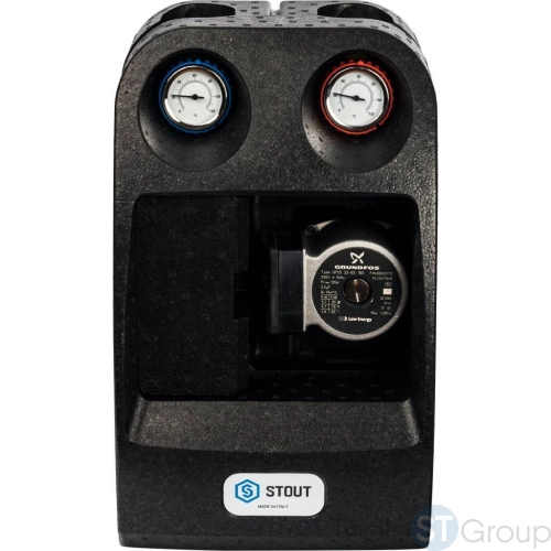 Stout SDG-0001 Насосная группа с прямым контуром 1 1/4" с насосом Grundfos UPSO 32-65 в теплоизоляции DN 32 - купить оптом с доставкой по России фото 3