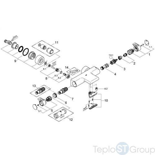 Смеситель для ванны Grohe Grohtherm 2000 NEW 34174001 - купить с доставкой по России фото 4