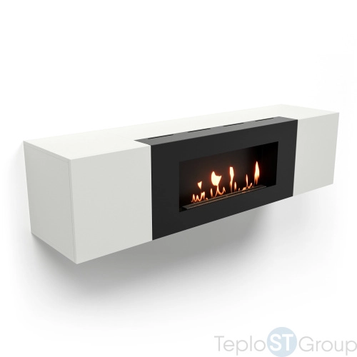 Тумба с биокамином Firelight BFP-P1600 белая - купить с доставкой по России