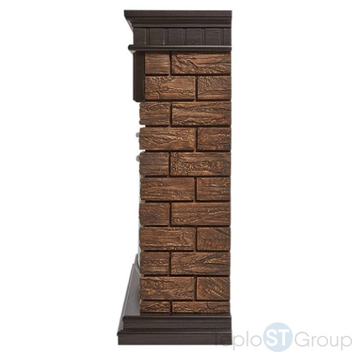 Портал Firelight Bricks Wood 30 камень темный, шпон венге - купить с доставкой по России фото 4