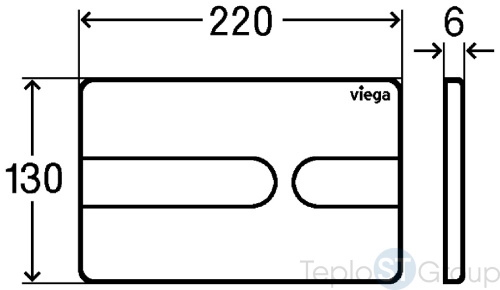 Кнопка смыва Viega Prevista 773175 черная - купить оптом у дилера TeploSTGroup по всей России ✅ ☎ 8 (800) 600-96-13 фото 3