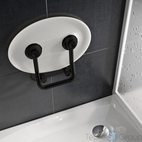 Сиденье для душа Ravak Ovo P II Opal/Black B8F0000057 - купить оптом с доставкой по России фото 4