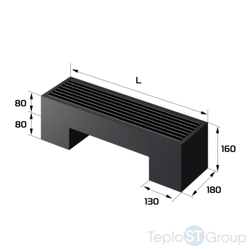 Конвектор напольный Royal Thermo STEP-80/180/600-1-N-BL-LG-BL - купить с доставкой по России фото 2