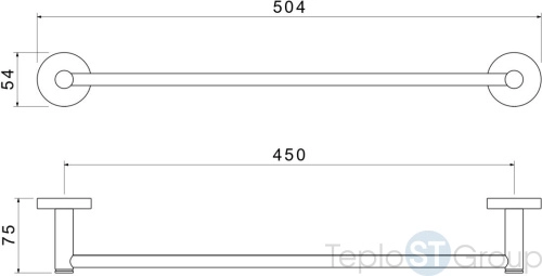 Полотенцедержатель Aquatek Европа AQ4120MB - купить оптом у дилера TeploSTGroup по всей России ✅ ☎ 8 (800) 600-96-13 фото 3