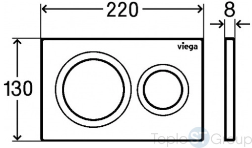 Кнопка смыва Viega Prevista 796389 черная - купить с доставкой по России фото 2