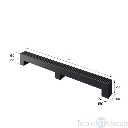 Конвектор напольный Royal Thermo STEP-130/180/2000-2-N-BL-LG-BL - купить с доставкой по России фото 2