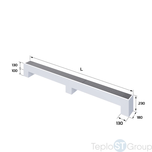 Конвектор напольный Royal Thermo STEP-130/180/2600-2-N-WT-LG-NA - купить с доставкой по России фото 2