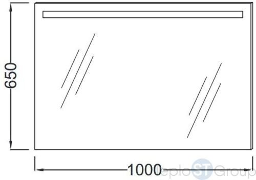 Зеркало с подсветкой Jacob Delafon Parallel 100x65 EB1416-NF - купить с доставкой по России фото 3
