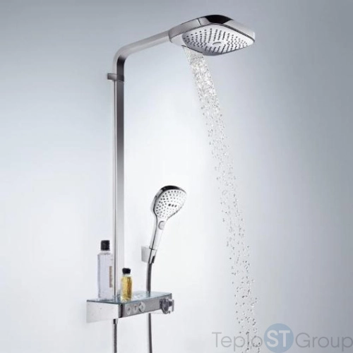 Душевая стойка Hansgrohe Raindance Select E 300 3jet 27127000 Showerpipe, хром - купить с доставкой по России фото 8