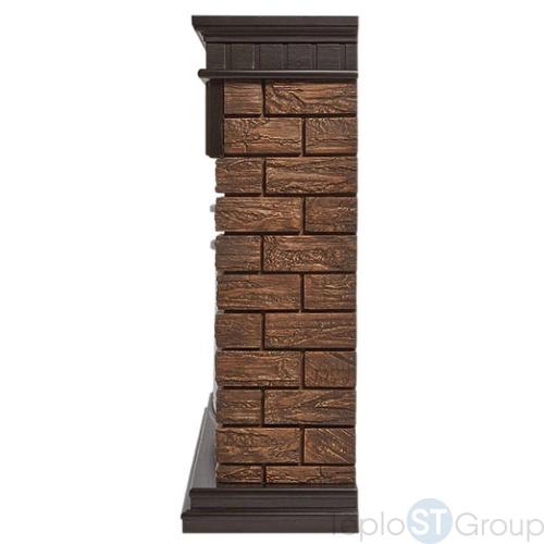 Портал Firelight Bricks Wood 30 камень коричневый, шпон темный дуб - купить оптом с доставкой по России фото 3