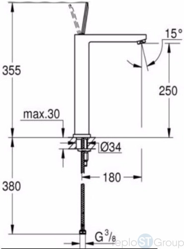 Смеситель для раковины Grohe Eurocube Joy 23661000 - купить с доставкой по России фото 2