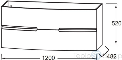 Тумба под раковину Jacob Delafon Nona глянцевый серый титан (EB1890RU-N21) - купить с доставкой по России фото 3