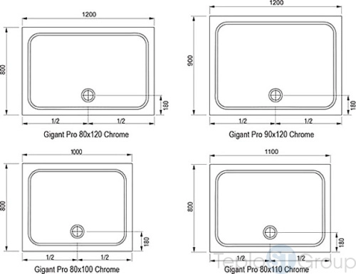 Душевой поддон Ravak Chrome 100x80 XA04A401010 - купить с доставкой по России фото 3