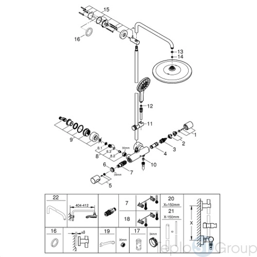 Душевая система 310 мм Grohe Rainshower SmartActive 26647000 - купить с доставкой по России фото 4