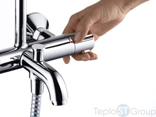 Душевая система Hansgrohe Vernis Blend Showerpipe 200 термостатическая (26274000) - купить с доставкой по России фото 9