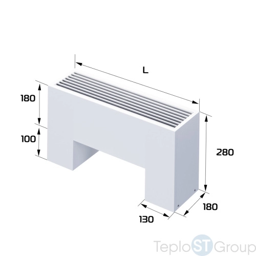 Конвектор напольный Royal Thermo STEP-180/180/500-3-N-WT-LG-NA - купить с доставкой по России фото 2