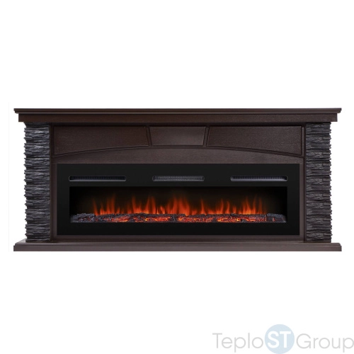 Портал Firelight Porto Long камень черный, шпон венге - купить оптом с доставкой по России