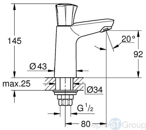 Кран для холодной воды Grohe Costa L 20186001 - купить с доставкой по России фото 2