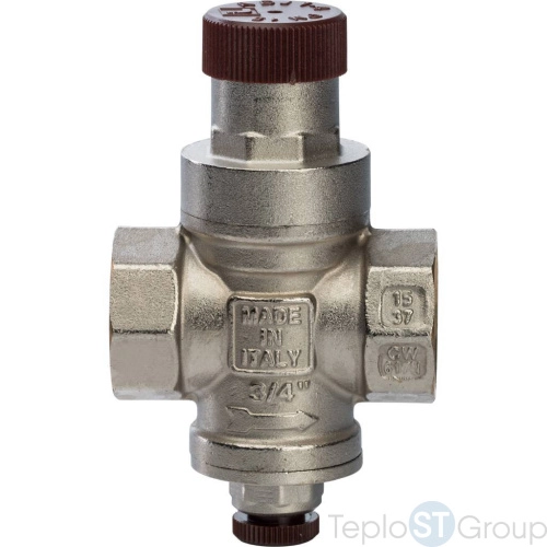 Stout SVS 3/4 Редуктор давления с давлением на выходе 1…4 бар с подсоединением для манометра - купить оптом с доставкой по России