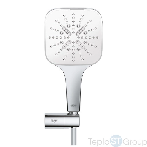 Душевой набор GROHE Rainshower SmartActive 130 Cube 26588LS0 3 вида струй, белая луна - купить оптом у дилера TeploSTGroup по всей России ✅ ☎ 8 (800) 600-96-13 фото 2