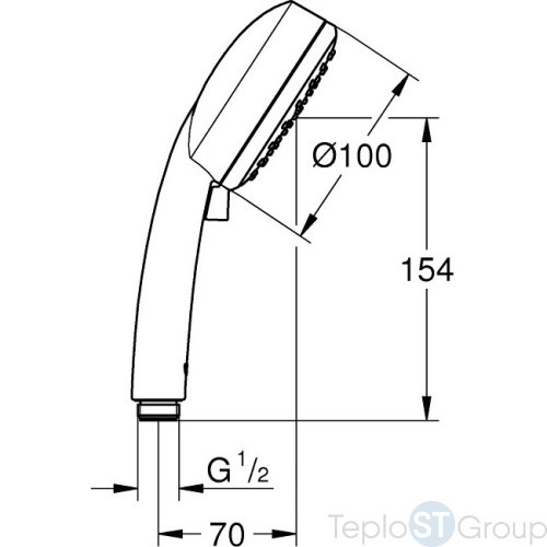 Ручной душ Grohe New Tempesta Cosmopolitan 27571002 - купить с доставкой по России фото 2