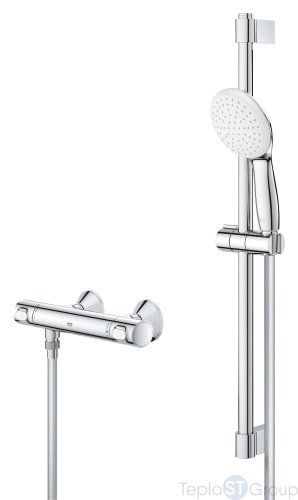 Термостат для душа Grohe Grohtherm 500 34796001 с душевым гарнитуром - купить с доставкой по России фото 6