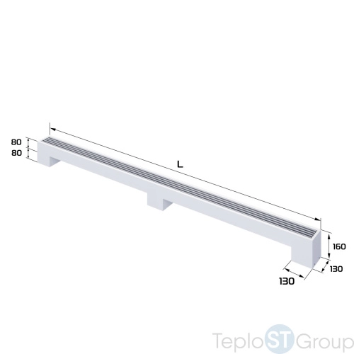 Конвектор напольный Royal Thermo STEP-80/130/2800-1-N-WT-LG-NA - купить с доставкой по России фото 2