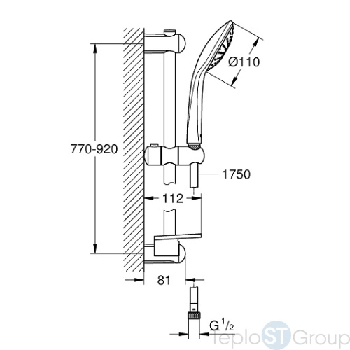 Душевой гарнитур Grohe Euphoria 27267001 - купить оптом у дилера TeploSTGroup по всей России ✅ ☎ 8 (800) 600-96-13 фото 3