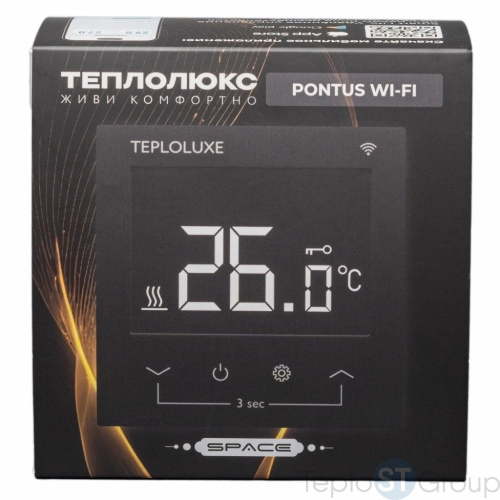Терморегулятор электронный Теплолюкс Pontus Space WiFi черный - купить оптом с доставкой по России фото 4