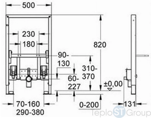 Инсталляция для биде Grohe Rapid SL 38543000 - купить оптом у дилера TeploSTGroup по всей России ✅ ☎ 8 (800) 600-96-13 фото 2