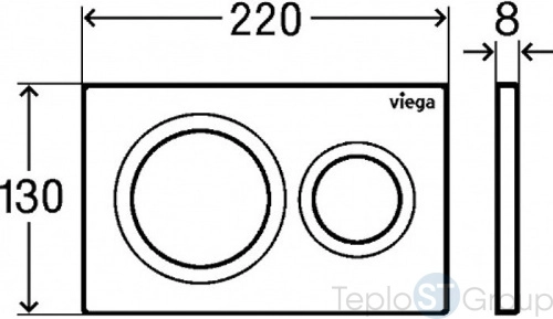 Кнопка смыва Viega Prevista 773786 хром - купить оптом у дилера TeploSTGroup по всей России ✅ ☎ 8 (800) 600-96-13 фото 3