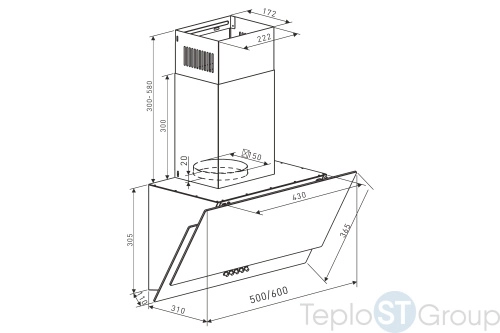 Кухонная вытяжка Making Oasis Everywhere NC-60B (FR) - купить оптом у дилера TeploSTGroup по всей России ✅ ☎ 8 (800) 600-96-13 фото 9