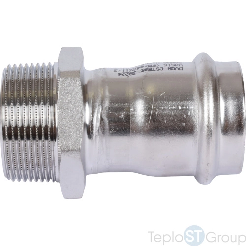 Sanha 9243G пресс-фит. нерж.сталь, ниппель перех.ВПр-НР, 42x11/2 - купить оптом с доставкой по России фото 3