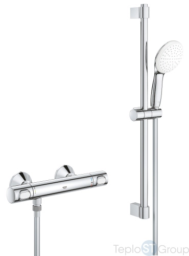 Термостат для душа Grohe Grohtherm 500 34796001 с душевым гарнитуром - купить с доставкой по России