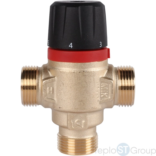 Rommer RVM-0121-164320 Термостатический смесительный клапан для систем отопления и ГВС 3/4  НР 20-43°С KV 1,6 (боковое смешивание) - купить оптом с доставкой по России фото 4