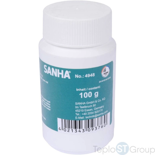 Sanha 4948 флюс для тверд. пайки, тип F-SH 1, 100 г, для медных труб под пайку - купить с доставкой по России фото 2