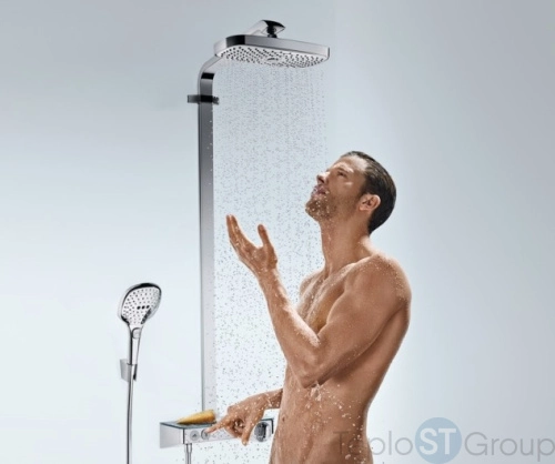 Душевая система Hansgrohe Raindance Select E 300 2jet Showerpipe 27126400 белый/хром - купить с доставкой по России фото 6