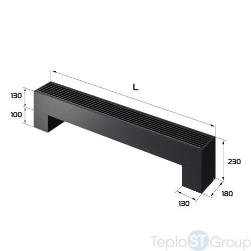 Конвектор напольный Royal Thermo STEP-130/180/1000-2-N-BL-LG-BL - купить с доставкой по России фото 2