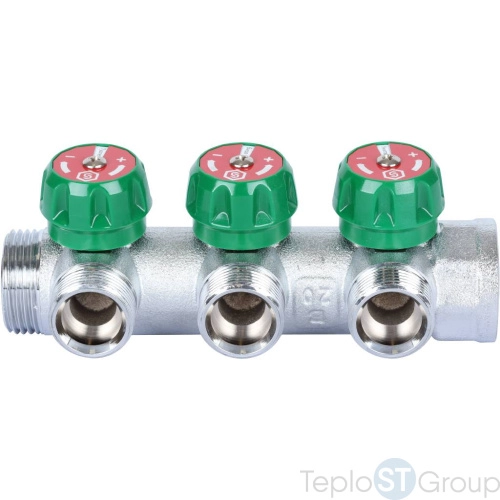 Stout SMB-6850-013403 коллектор регулирующий 1 , 3 отвода 3/4 ЕК - купить с доставкой по России фото 2