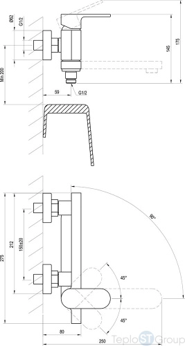 Смеситель для ванны Ravak Chrome CR 022.00/150 X070042 - купить оптом у дилера TeploSTGroup по всей России ✅ ☎ 8 (800) 600-96-13 фото 4