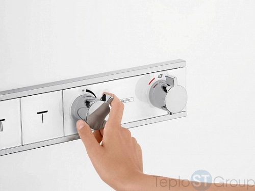 Термостат для душа Hansgrohe RainSelect 15357400 на 4 потребителя - купить оптом у дилера TeploSTGroup по всей России ✅ ☎ 8 (800) 600-96-13 фото 9