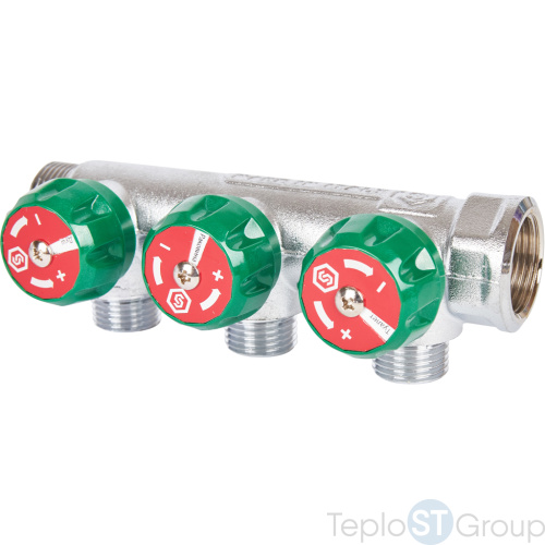 Stout SMB-6850-341203 коллектор регулирующий 3/4 , 3 отвода 1/2 - купить оптом с доставкой по России