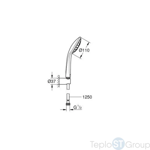 Душевой гарнитур Grohe Euphoria 27354000 хром - купить оптом у дилера TeploSTGroup по всей России ✅ ☎ 8 (800) 600-96-13 фото 3