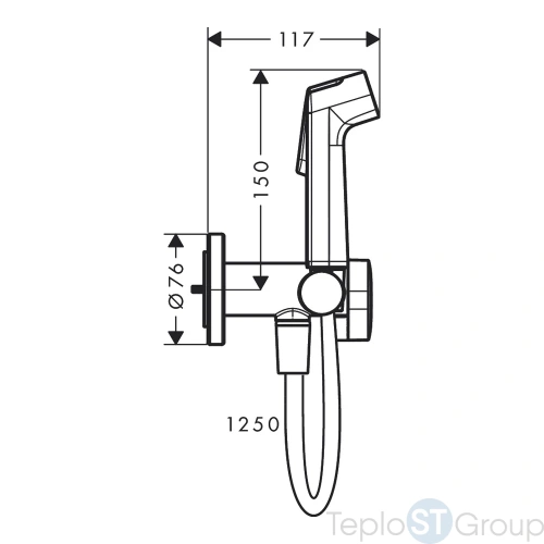 Гигиенический душ со смесителем Hansgrohe Bidette 29232340 хром - купить с доставкой по России фото 2