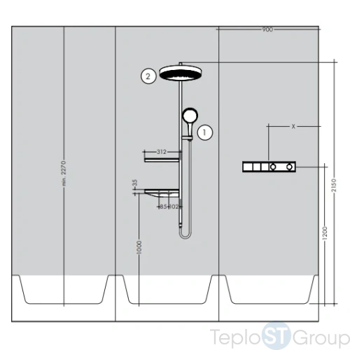 Душевая стойка Hansgrohe Rainfinity 26842700 белый - купить с доставкой по России фото 4