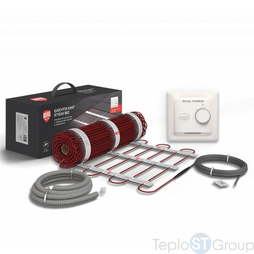Комплект теплого пола Royal Thermo EasyFix Mat RTEM 2-180-2 с терморегулятором Basic - купить оптом с доставкой по России